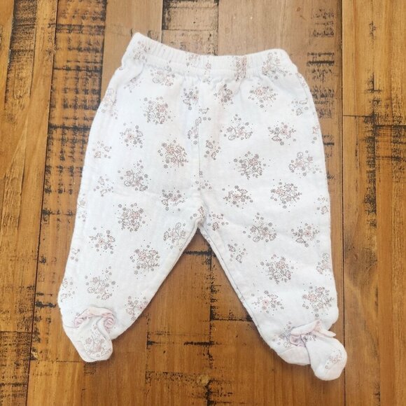 BUNDLE (5) Baby Girl Pants Footies Pink Purple Clothing Bundle NB 0-3 Months - Picture 12 of 13